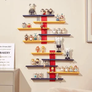 Wall-mounted toy rack